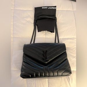YSL Medium LouLou Bag Black on Black